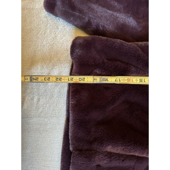 Anthropologie Sanctuary Starry Night Faux Fur Jacket Dark Purple Sz Small Luxury - Picture 12 of 16